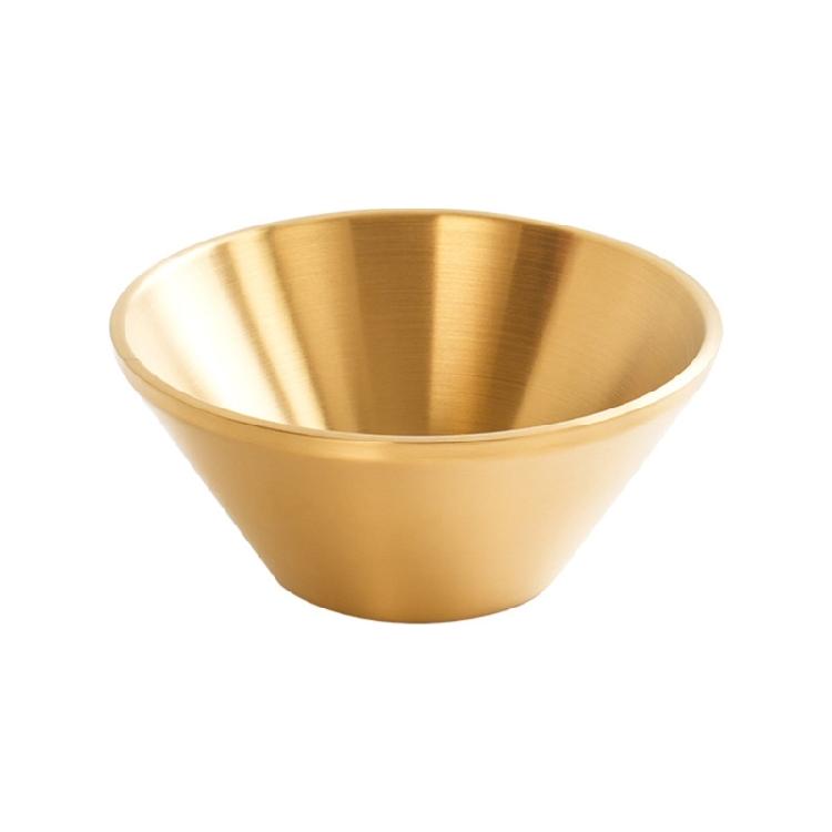Double Wall Insulated Metal Soup Bowl Kitchen Serving Bowl V Shape Mixing Salad Bowl Dessert Cups Food Container