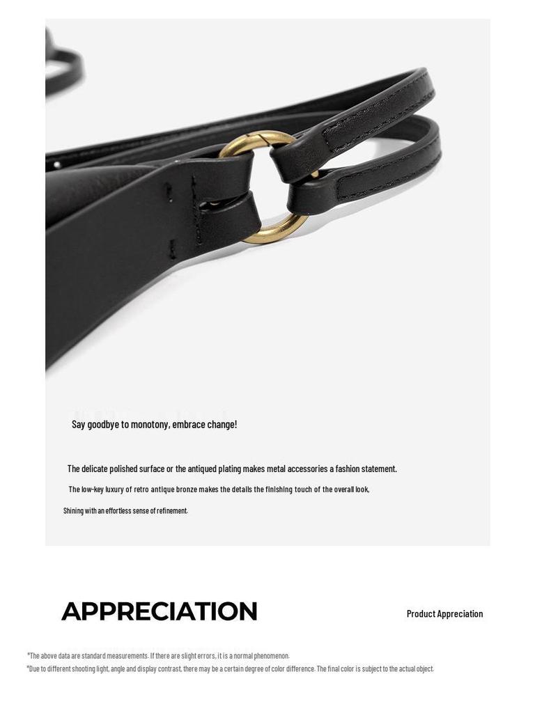 Qiu Zhen Genuine Leather Double Ear Hobo Bag - Retro Large Capacity Shoulder & Crossbody for Women