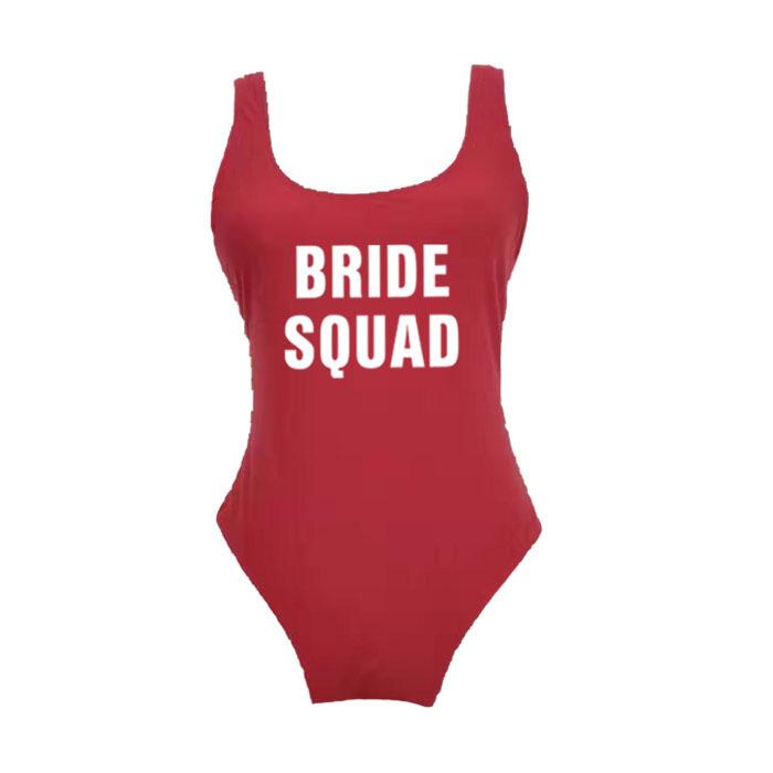 BRIDE SQUAD One-Piece Sexy Slimming Bikini Swimsuit
