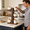 Strong Wooden Seasoning Stand With Multiple Layers For Kitchen Countertop Storage Efficient Space Design P9YB