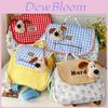 Childrens Cartoon Dog Pattern Cotton Backpack With Padded Straps For Kids School Use