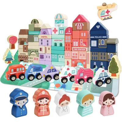 Zentoy Copenhagen fa építő játéktábla kocka 140db koreai gyerekjátékok