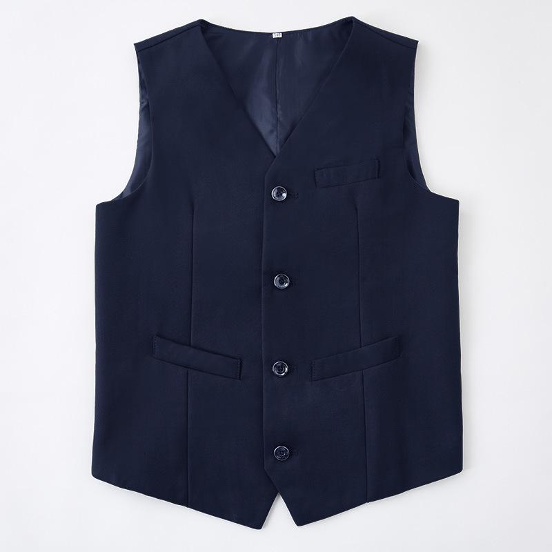 

Детский черный жилет: Платье в британском стиле, однотонное, для девочек-цветочниц и мальчиков для выступлений. 140 cm чёрный