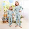 Print Cute Family Set Pajamas, Home Clothes, Family Set Long Sleeve Top Pants Set