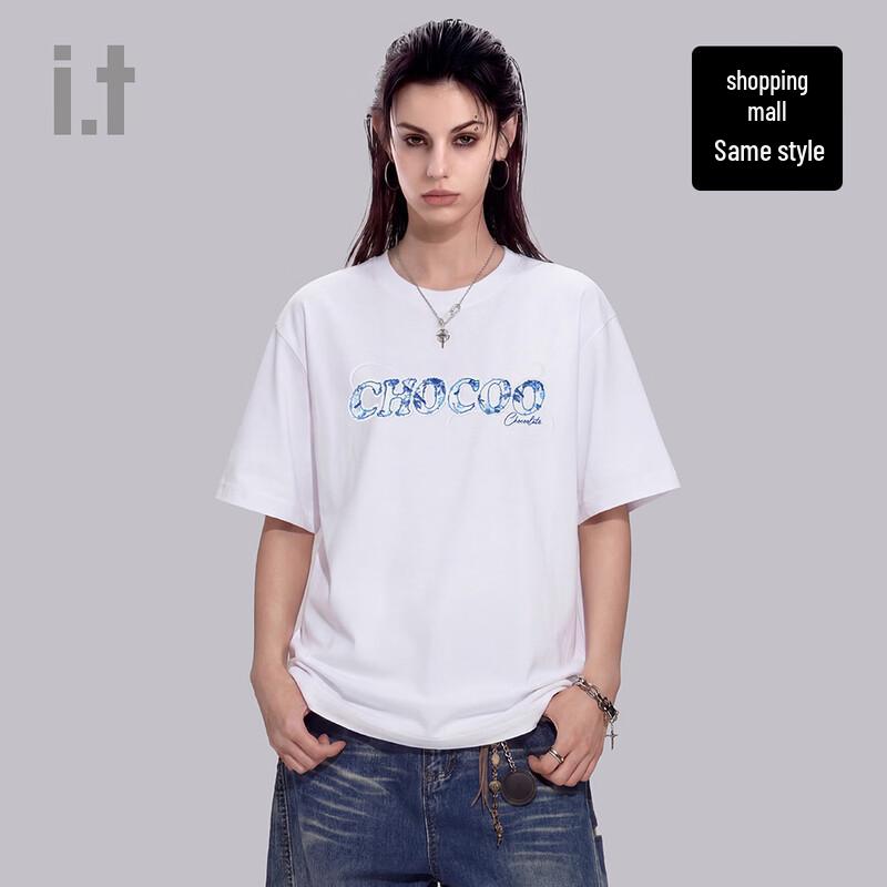 CHOCOOLATE Unisex 2026 Summer Floral Logo Drop Shoulder T-Shirt 2XL