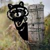 Yousheng Peek-a-Boo Sasquatch Silhouette Sign Metal Garden Art Sign Weatherproof Coated Animal Sign Outdoor Decor for Trees Fences Lawns Patios