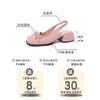 French temperament women's single shoes bow hollow bag head sandals 2025 spring new gentle and sweet back empty low heels