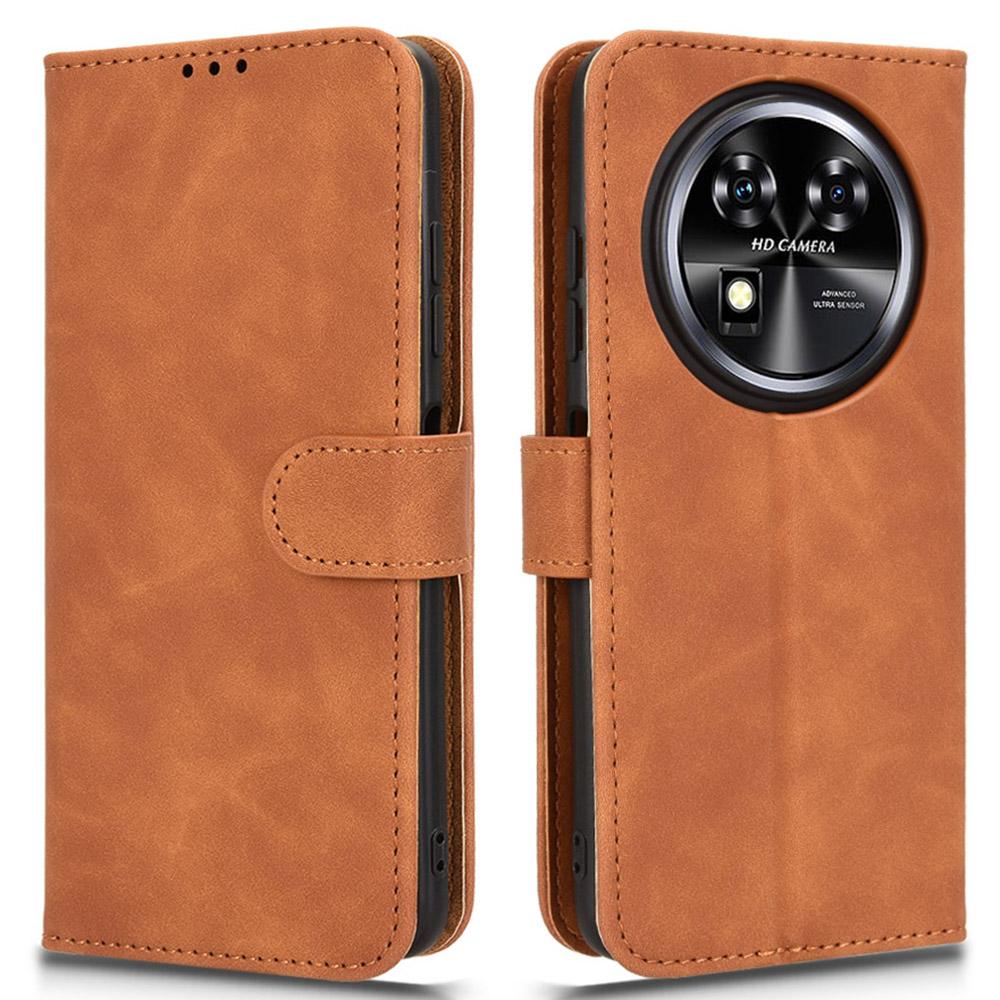 

Для Oukitel C37 Чохол-гаманець Шкіряний чохол для телефону Фоліо Книжка Brown