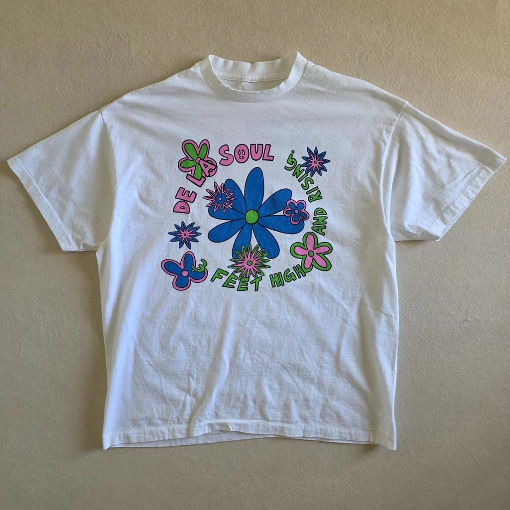 T-shirt Grafica De La Soul XL Bianco Lavato