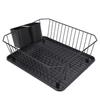 Dish Drying Rack Iron Dish Drainer Rack with Utensil Holder for Kitchen Counter Sink Spoons and Forks
