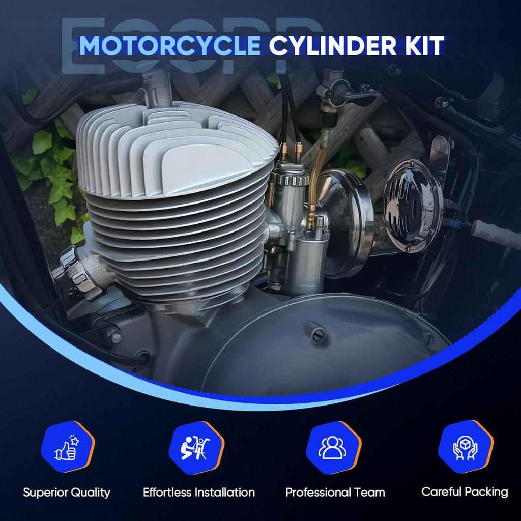 ECCPP New Cylinder Piston Ring Gasket for 2002-2018 for Yamaha YZ85 with O-Ring 93210-84724-00