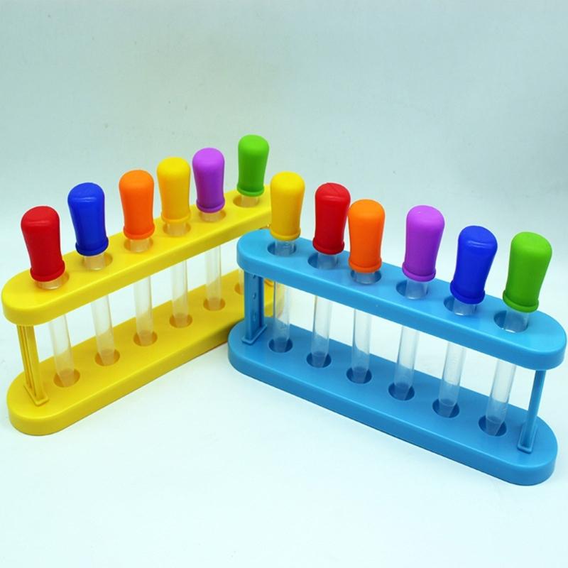 ABS Plastic Graduated Test Tubes Set Clear ABS Droppers Pipettes with Scale for Liquid Transfer School Lab Experiments