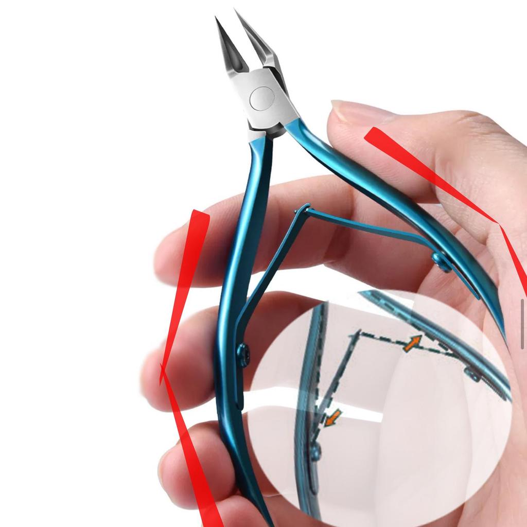 Stainless Steel Oblique Nail Clipper with Dead Skin Nipper