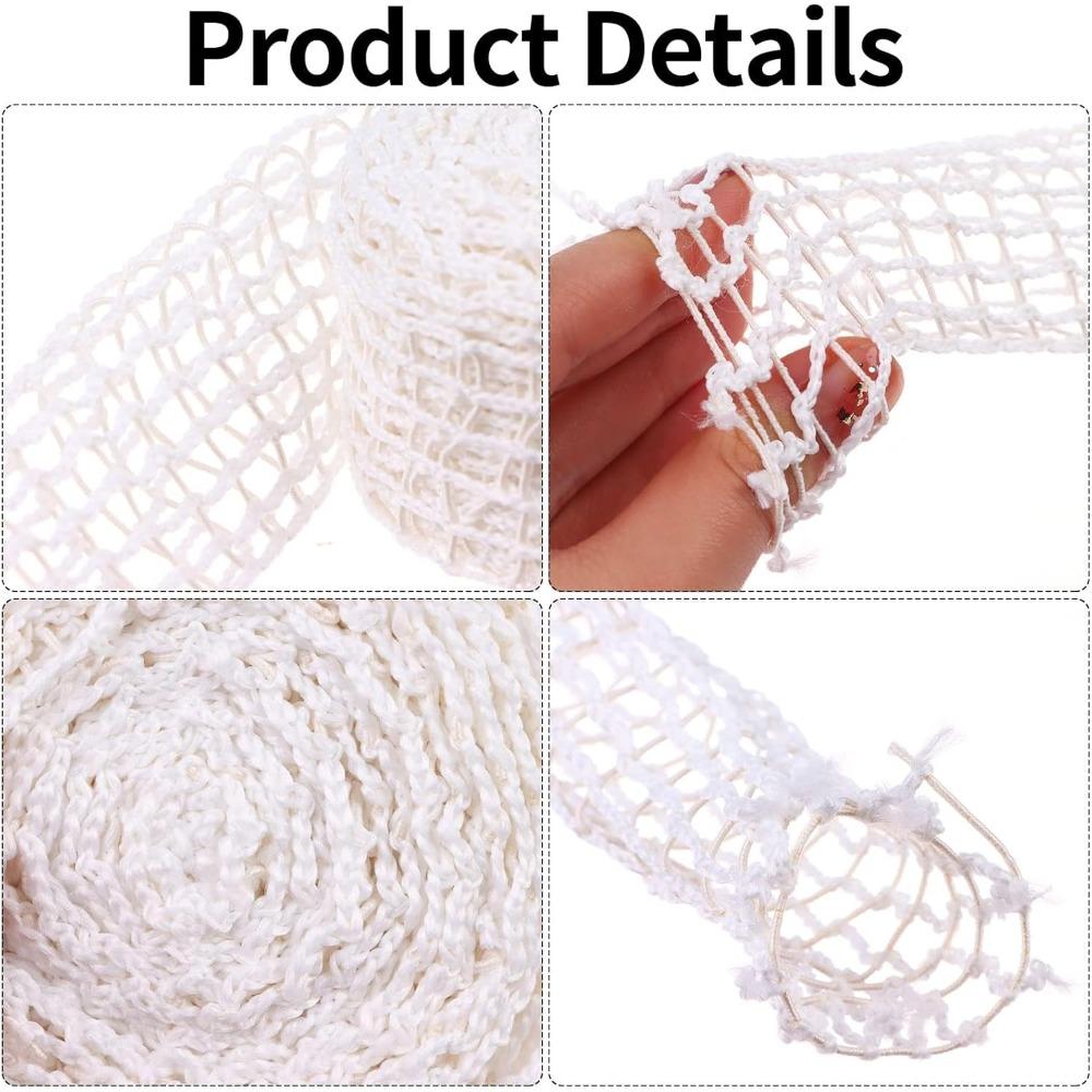 Rouleau de Filet à Viande en Coton 3m, Filet Élastique pour Viande Jambon Rouleau de Filet en Corde de Chanvre, Rouleau de Filet pour Cuisson de Viande Fabrication de Saucisses