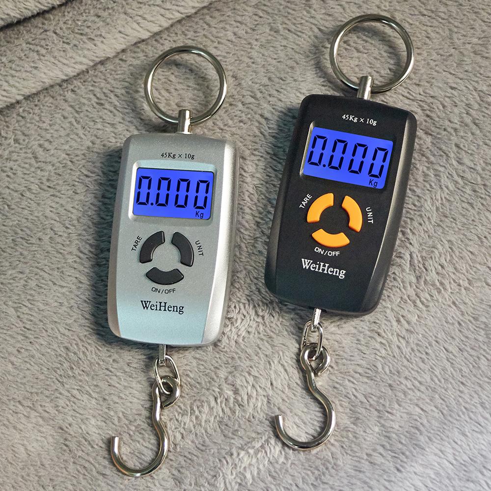 45kg/10g Portable Luggage Scale Electronic Travel Suitcase Fishing Weighing With Backlight Travel Weighting Hook Hanging Scales
