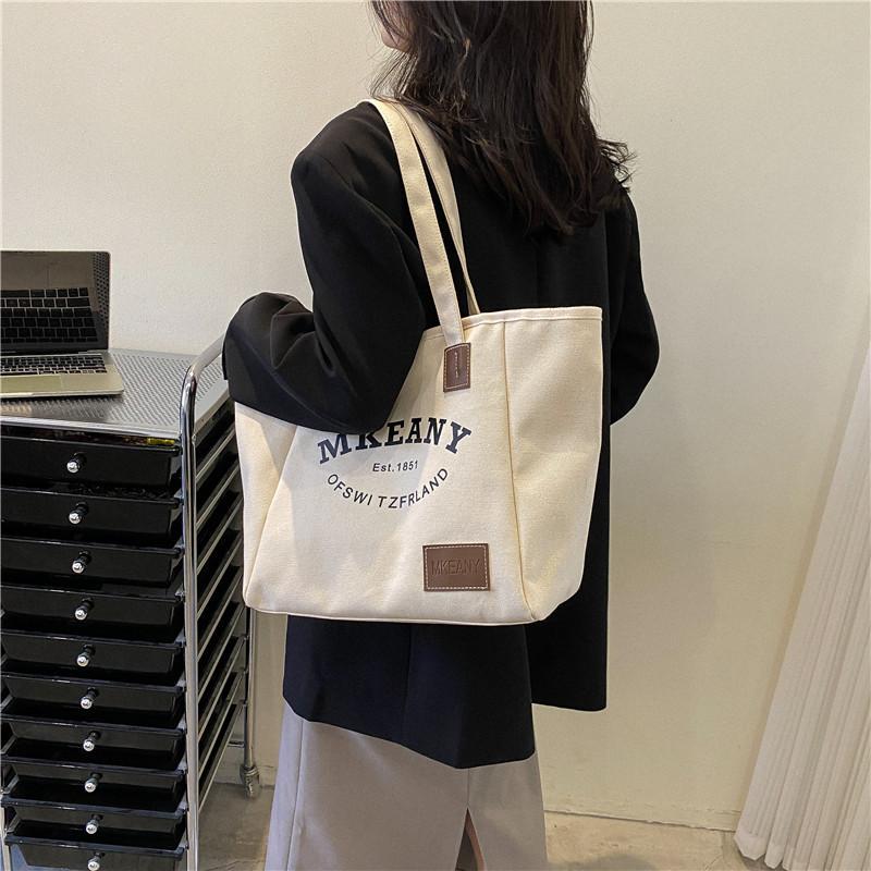 Stylish Canvas Tote Bag For Women 2023 Chic And Simple Design Large Capacity