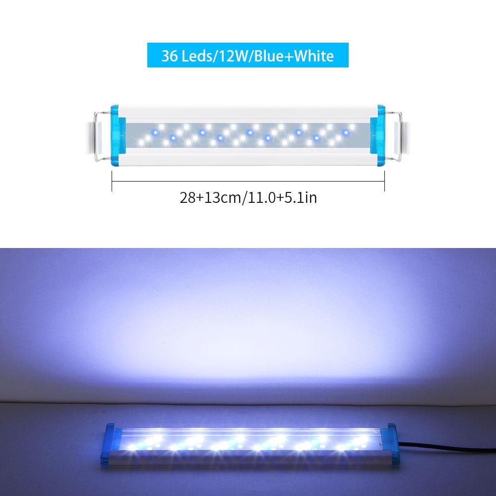 Ultra-Thin Aquarium LED Light with Blue-White Tricolor for Aquatic Plants and Fish Tanks