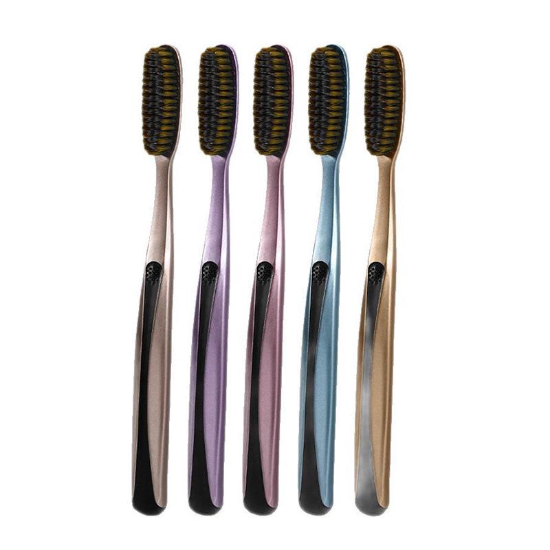Clear Yang Adult Toothbrush - Soft Bristles, Gilded Series, Extra Large, Men's Family Pack
