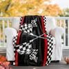 Racing Theme Printed Blanket - Perfect for Couch, Bed, Travel & Outdoor Use | Machine Washable, Cozy & Durable.