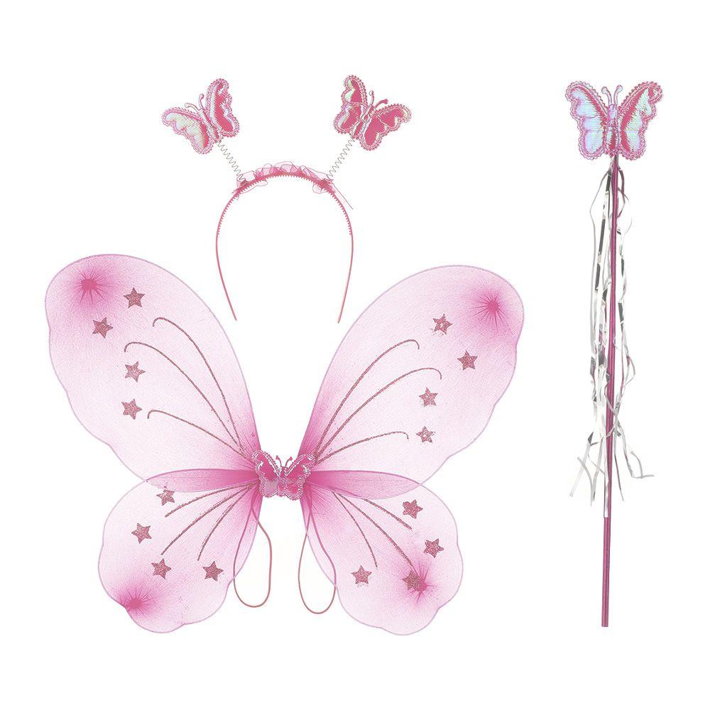 Cosplay Ladies Party Decor Butterfly Wings Princess Hair Hoop Fancy Dress Set Fairy Wand