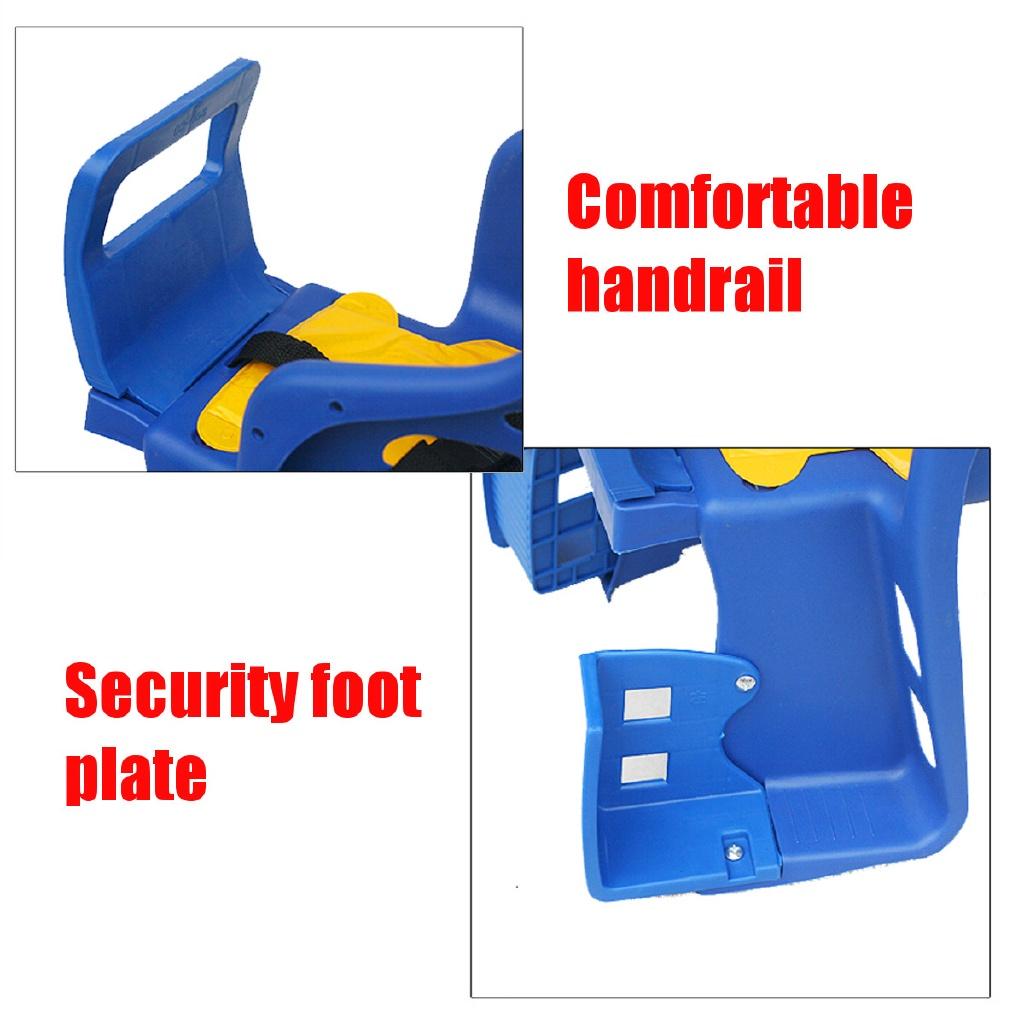 Blue Bicycle Bike Seat Kids Safety Child Baby Chair Bike Saddle with Armrest Backrest Guard Bar Pedal Cycling Acccessories