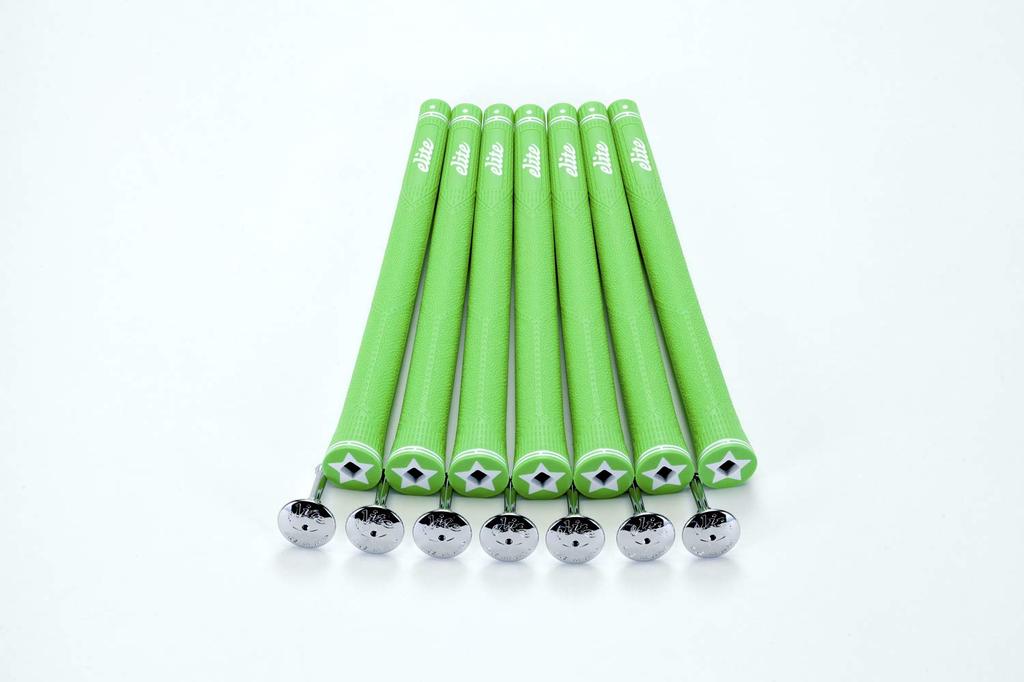 elitegrips Golf Grips C48 set Signal Green with back line 7-piece