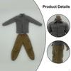1/6 Scale Action Figure Clothes Miniature Clothing Plaid Shirt Pants Men Mini Casual Doll Costume
