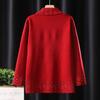 Grandma Sweater Mom Wear Thin Knitted Cardigan Loose Old Lady Spring Jacket Old Man Clothes Women