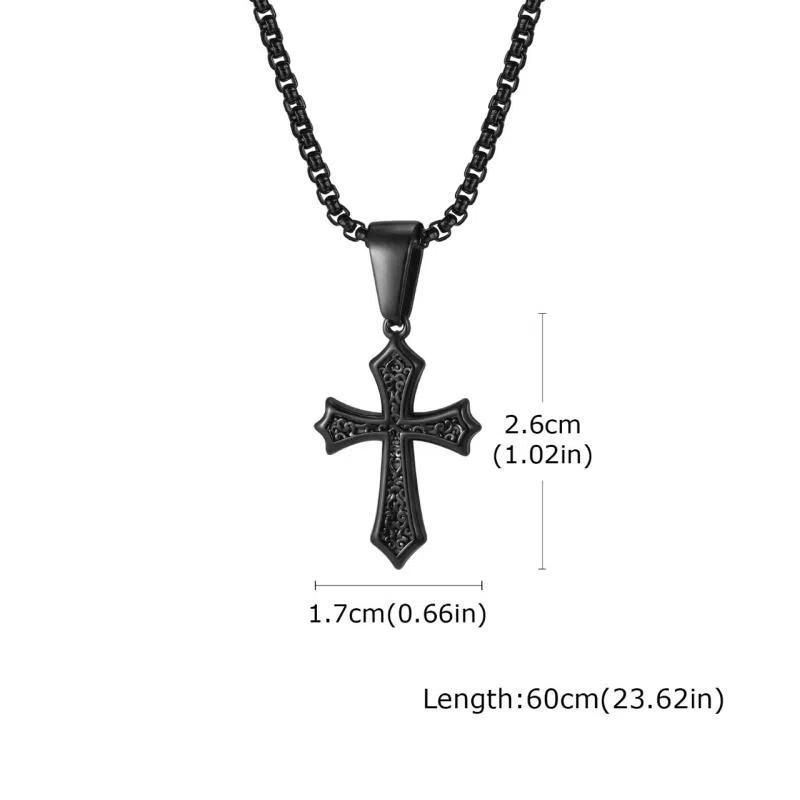 Small Cross Hip-Hop Necklaces For Women Men Retro Personality Pendant Accessories Religion Faith Jewelry Gift