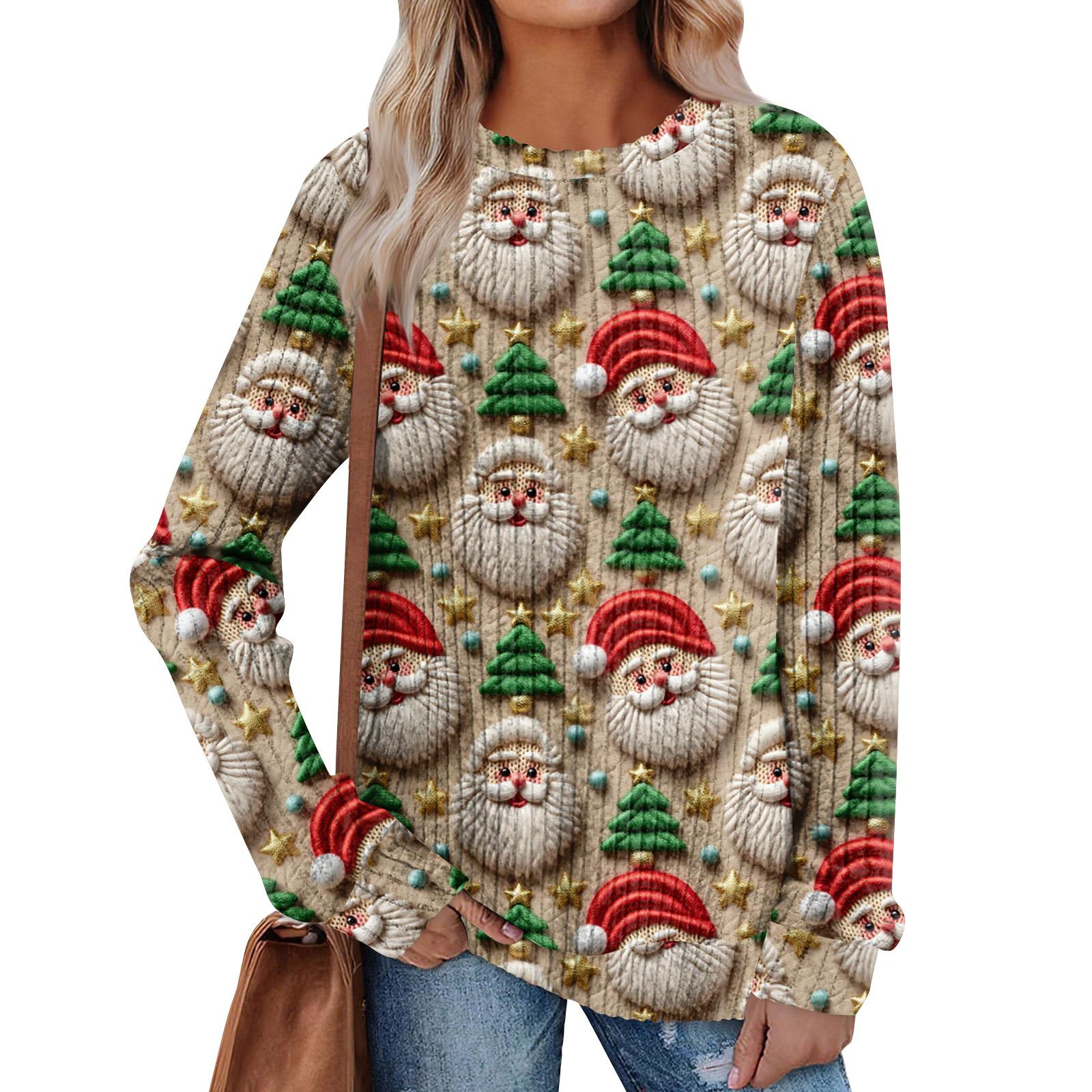 

Женский принт Легкий Топ с круглым вырезом из матового хлопка XXL хаки