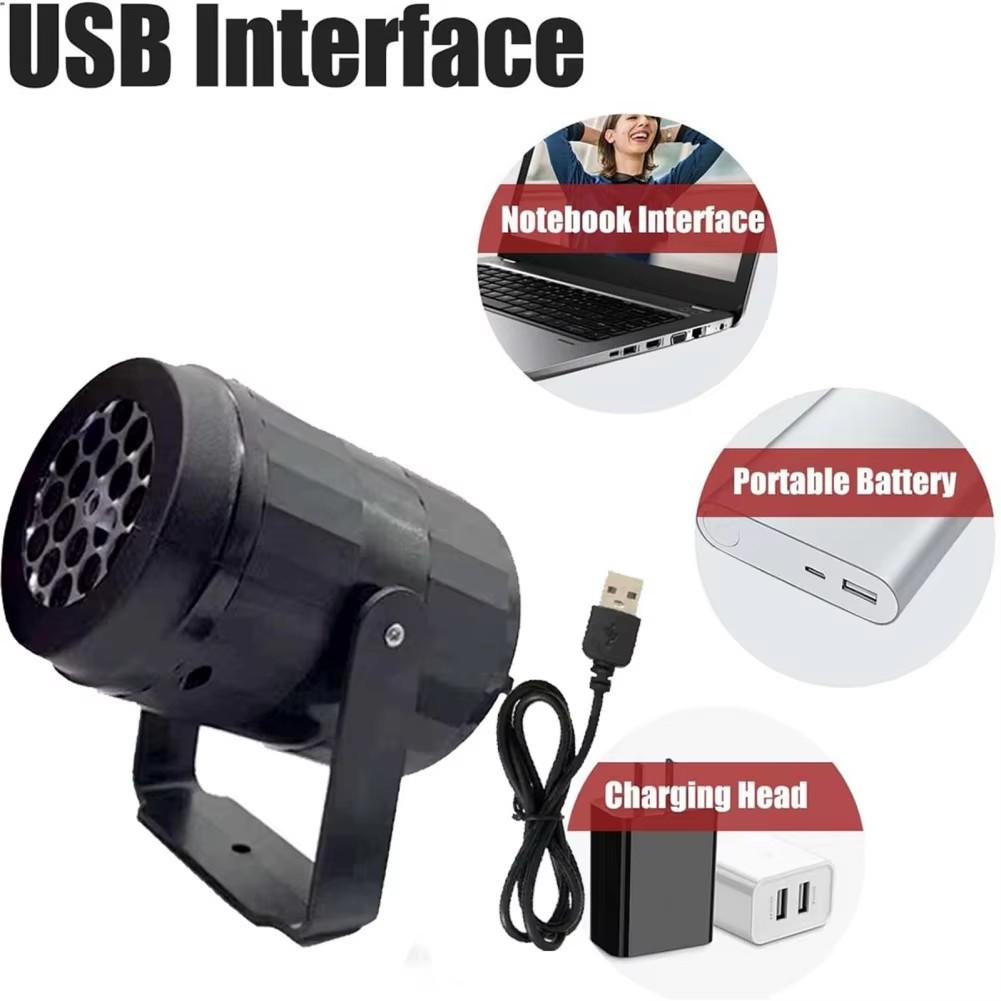 USB Rotating Dynamic Snowflake Projector LED Fairy Lights for Living Room Home Decor Party New Year Christmas Holiday Lighting