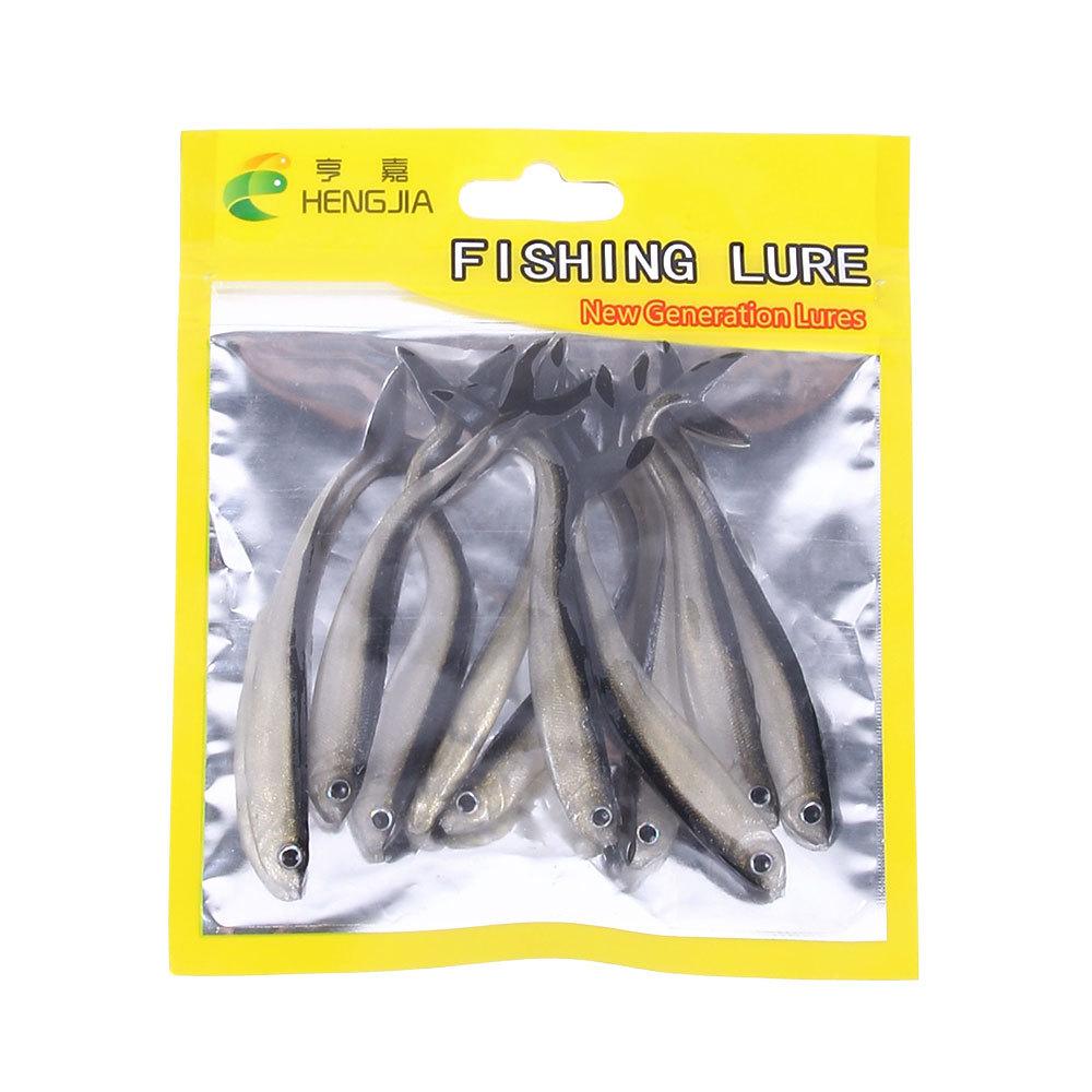 

10pc Soft Fishing Lures Set Durable Flexible Artificial Baits for Freshwater Saltwater Fishing Bass Trout Walleye Pike One Size