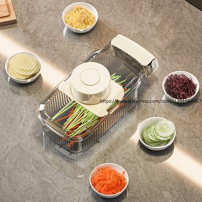 Multi-Functional Vegetable Chopper Potato Shredder Garlic Grater Home Kitchen Mandoline Slicer for Shredding Cutting