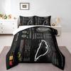 F1 Canada Grand Prix Circuit Map Bedding Set (1 Duvet Cover, 2 Pillowcases, Duvet Not Included), Pirelli Tyre Info Art Print