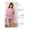 [RENPAI] Women's Pajamas, Summer Room Wear, 100% Cotton, Short Sleeves, Loungewear, Sleepwear, Summer Pajamas, Top and Bottom Set, Open Front, Loose,