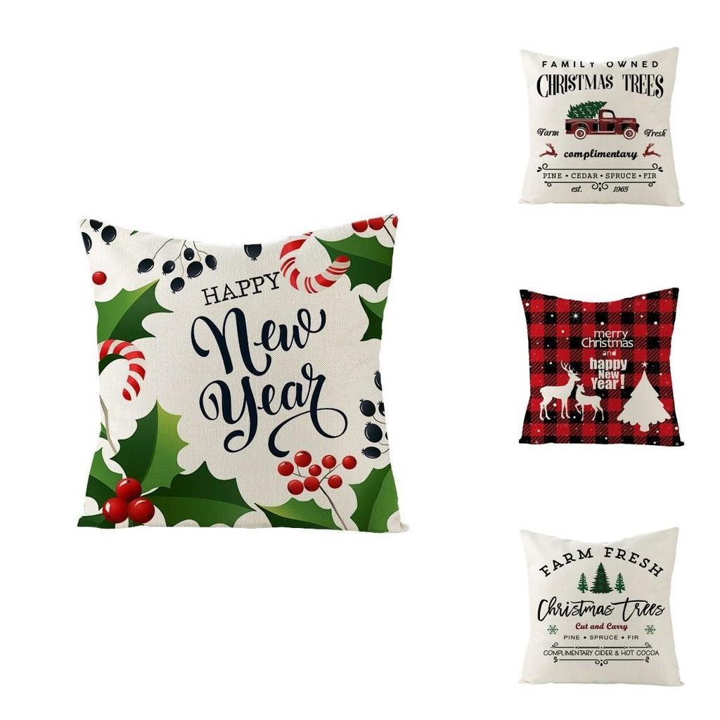 Premium Quality 18" Christmas Cushion Cover In Eco-friendly Linen For Holiday Decor
