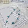 Starfish Charm Choker Chain Beaded Necklace for Women Stylish Neck Jewelry Gift