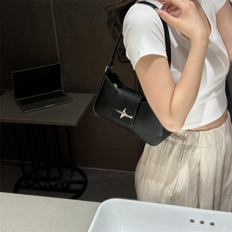 Street Style Pu Small Shoulder Bag With Sealed Cover For Daily Use