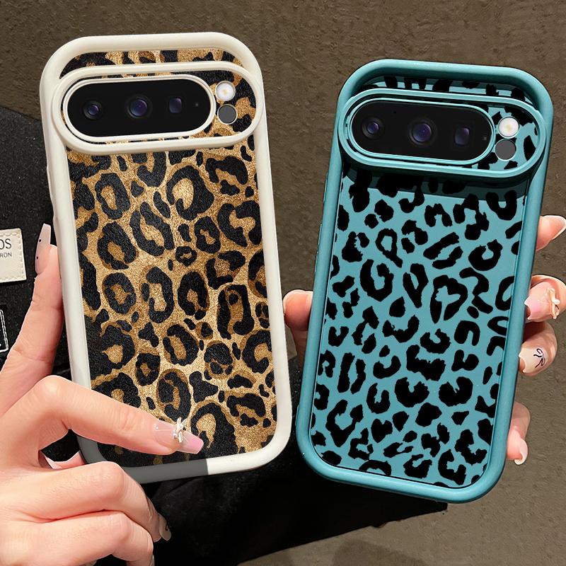 Leopardenmuster Einfarbige TPU-Hülle Für Google Pixel 10 8 7 Pro 8A 9A 7A Pixel 9 10 Pro XL Stoßfeste Weiche Silikon-Handyhülle