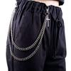 European and American punk hipster male hipster female cool metal trouser chain hip hop multi-layer chain cross decorative trouser chain
