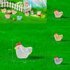 Cute Luminescent Resin Chicken Figurine Garden Ornament In Eight Colors