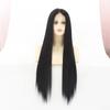 Womens Long Straight Lace Front Wig With Parting Heat-Resistant Synthetic Fiber Natural Look Daily Wear