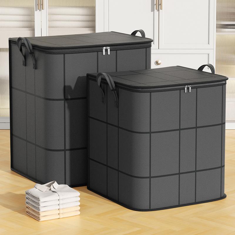 Quilt Storage Bag Clothes Quilt Finishing Bag Black Woven Bag Super-capacity Moving Packaging Artifact