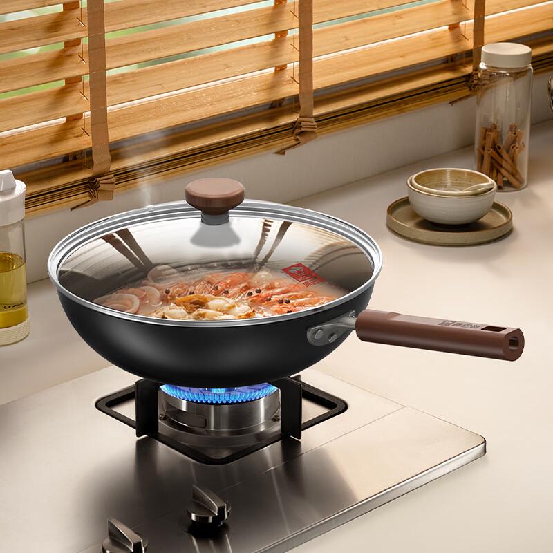 Kangbahe Premium 32cm Titanium Non-Stick Iron Wok