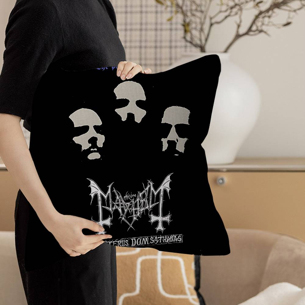 Mayhem Band Kuddar Gåvor Hemmakontor Möbler Sovrum Soffa Bil Kuddfodral Fodral 45x45cm