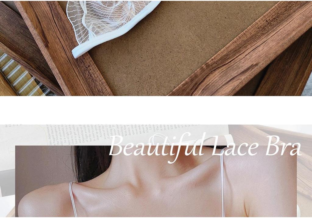 Lace Embroidery Front Buckle Triangle Bra: Wireless, Comfortable, and Sexy