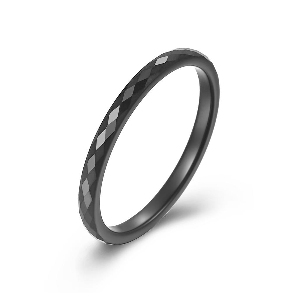 Unisex Minimalist Diamond-Cut Tungsten Steel Ring - Fashion Stacking Plain Band In Tungsten Gold