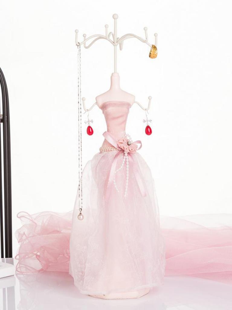 Elegant European Style Jewelry Display Stand Creative Ornament Necklace Earring Ring Holder Birthday Gift for Her