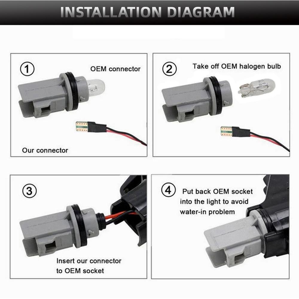 License Plate Light - 18 LED, Red & White, 2-Pack, Compatible with Nissan Navara, Titan, Xterra (2007-2019)