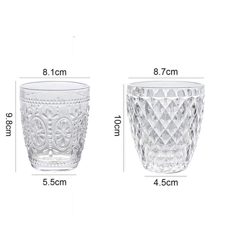 300ml/320ml Embossed Crystal Glass Wine Glasses Spirits Glasses Creative High-end Glasses Whisky Glasses Beer Glass Wine Glass